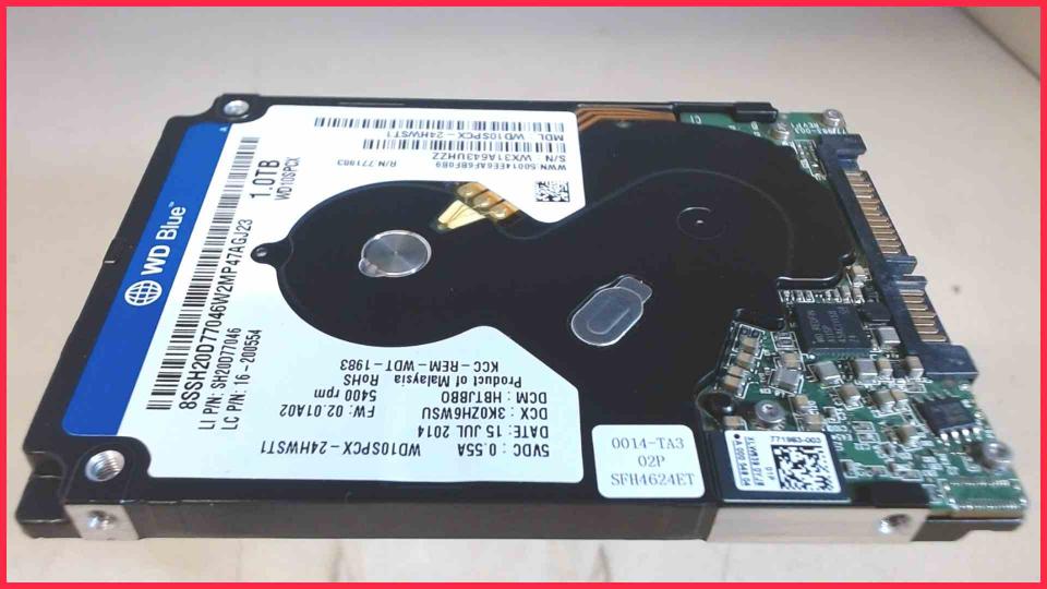 HDD hard drive 2.5" 1TB 1000GB Blue SATA 3 16MB Western Digital WD10SPCX (2831h)