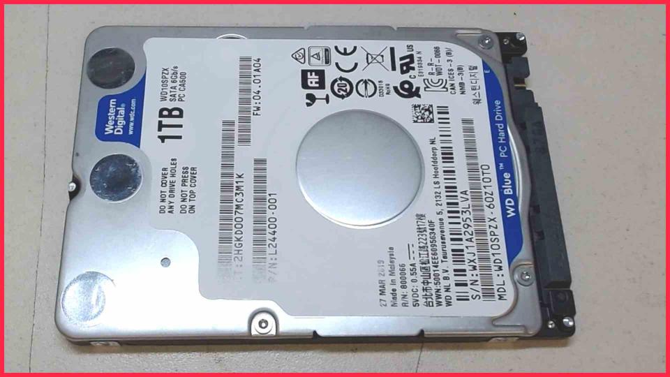 HDD Festplatte 2,5"  1TB 1000GB SATA WD10SPZX (435h)