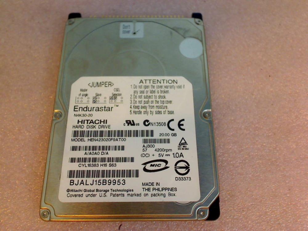 HDD Festplatte 2,5" 20GB N4K30-20 IDE (AT) Hitachi HEN423020F9AT00