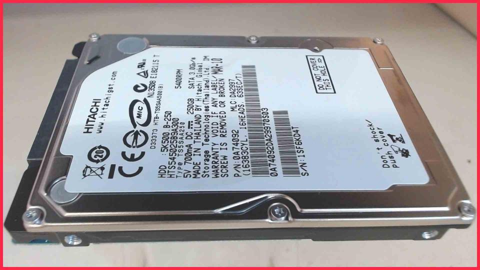 HDD Festplatte 2,5" 250GB 5K500.B-250 Hitachi SATA Inspiron 5720 -2
