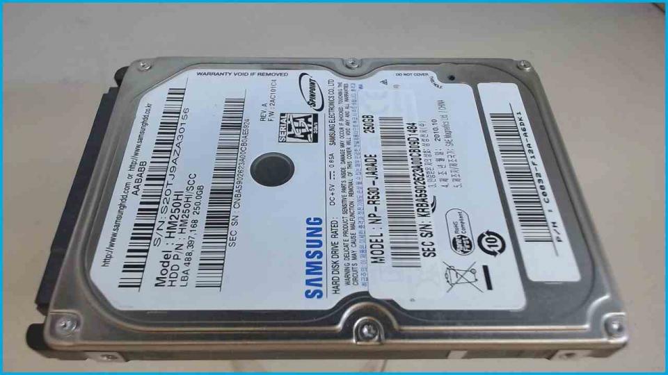 HDD Festplatte 2,5" 250GB Samsung HM250HI SATA Asus X57V -2
