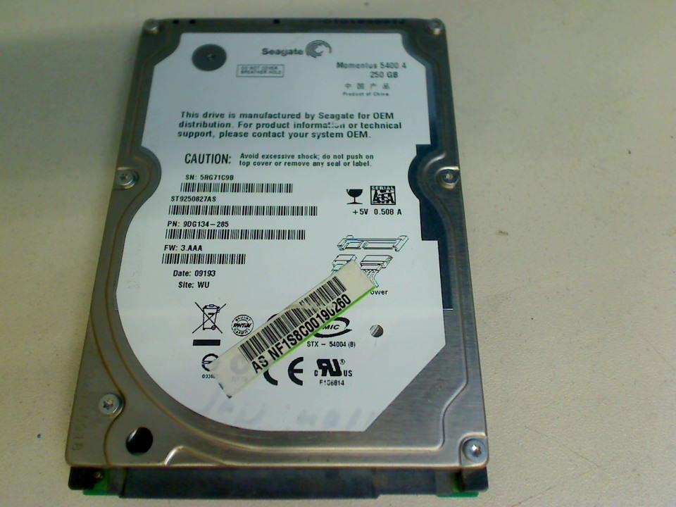 HDD Festplatte 2,5" 250GB Seagate (SATA) ST9250827AS Lenovo T61 8895