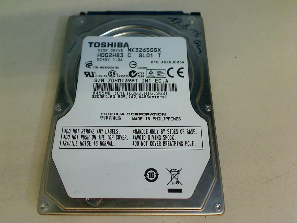 HDD Festplatte 2,5" 320GB SATA HDD2H83 MK3265GSX Asus X53U X53U-SX176V