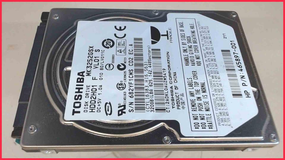 HDD Festplatte 2,5" 320GB TOSBIBA MK3252GSX HDD2H01 Lenovo G550 2958 -4