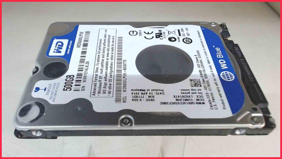 HDD Festplatte 2,5\" 500GB SATA 5400RPM 8MB WD5000LPVX Asus F551C -2