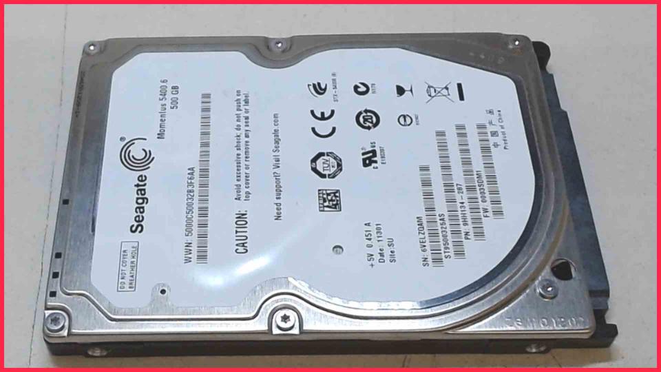 HDD Festplatte 2,5\" 500GB Seagate ST9500325AS SATA Dell Optiplex 390 D07D