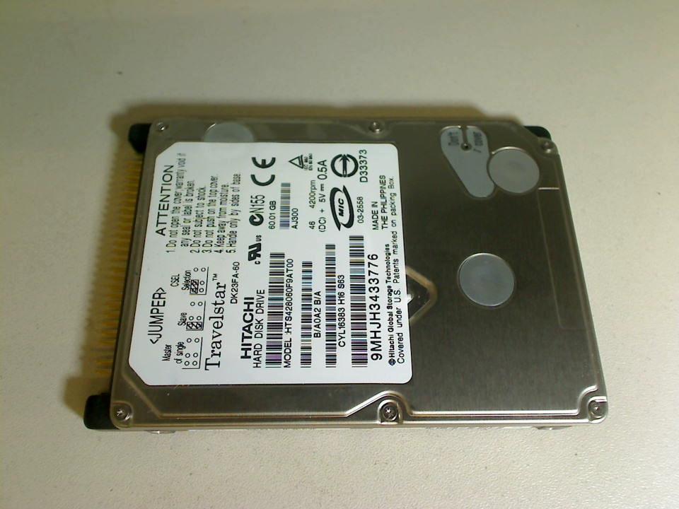 HDD Festplatte 2,5" 60GB (IDE/AT) Hitachi HTS428060F9AT00