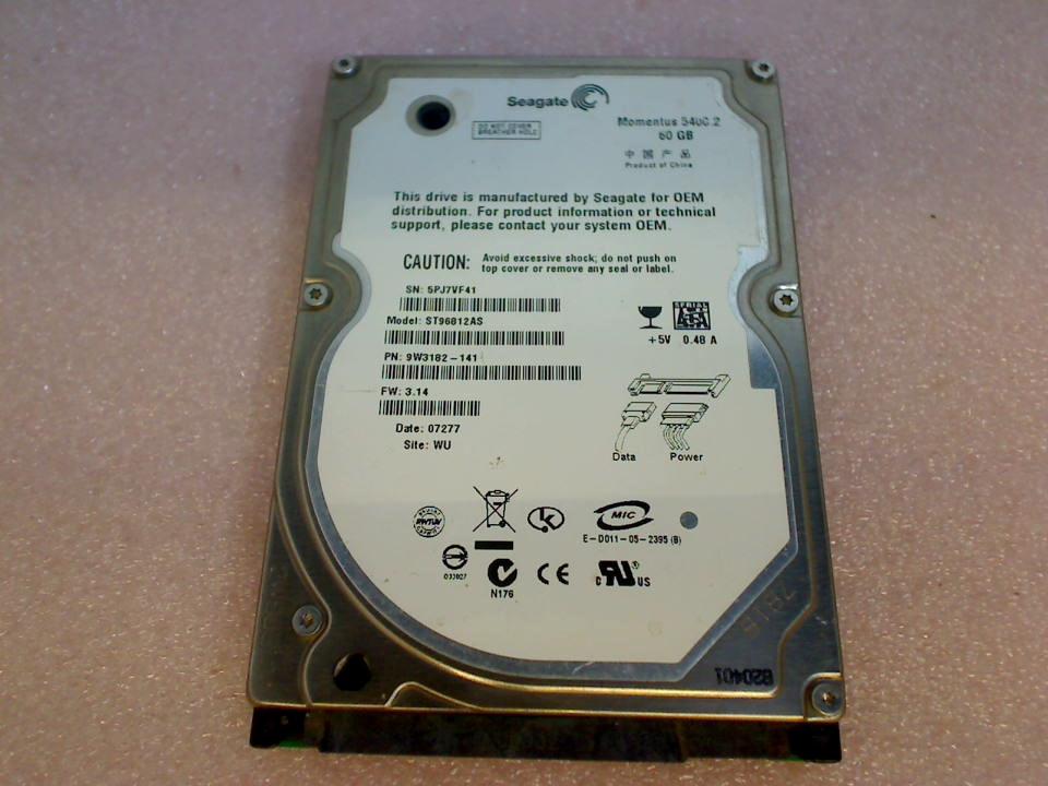 HDD Festplatte 2,5" 60GB ST96812AS Seagate (SATA)