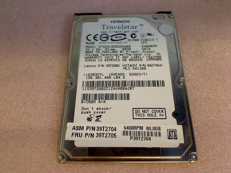 HDD Festplatte 2,5" 80GB HTS541080G9SA00 (SATA) Hitachi
