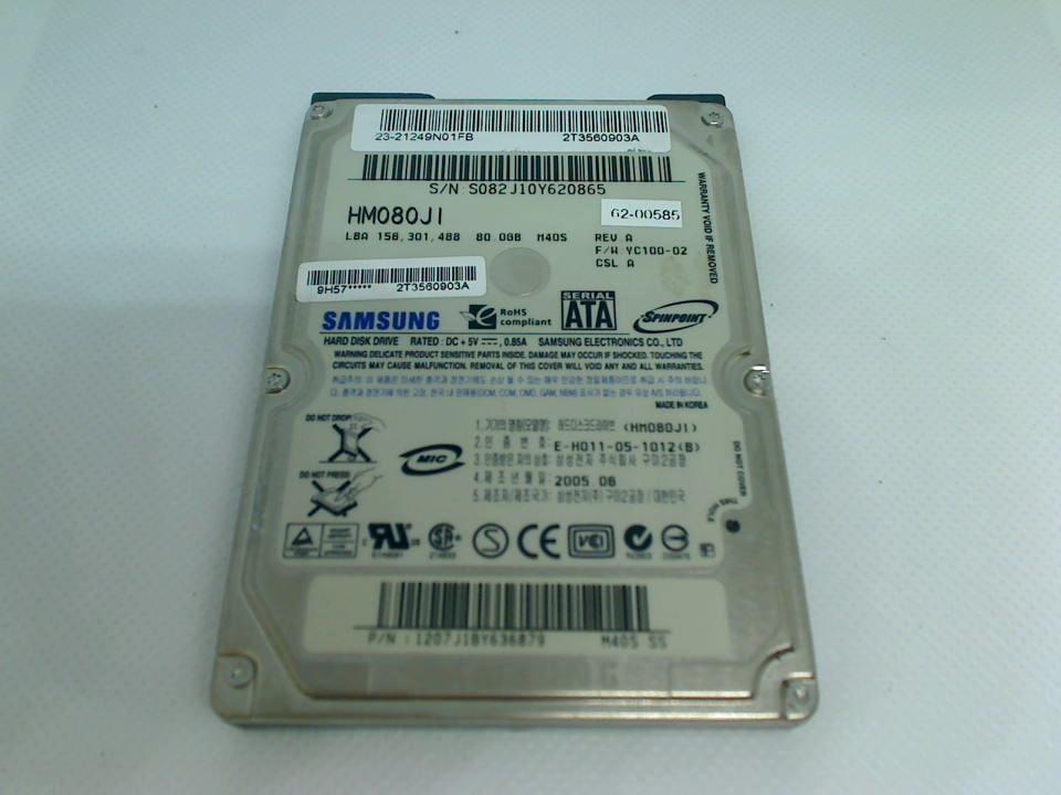 HDD Festplatte 2,5" 80GB Samsung HM080JI 2.5" SATA Toshiba Tecra A9