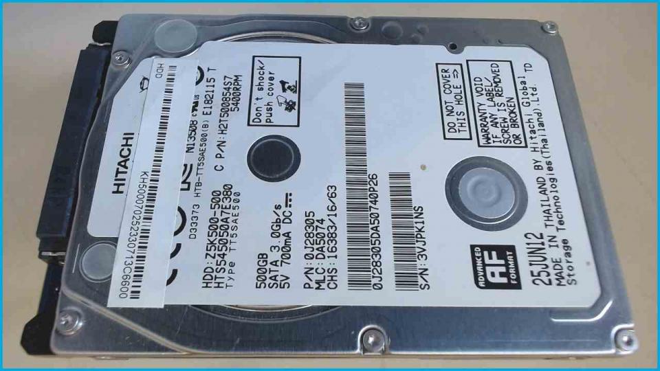 HDD Festplatte 2,5" Hitachi 500GB Z5K500-500 SATA 5400RPM 8MB (2199h)
