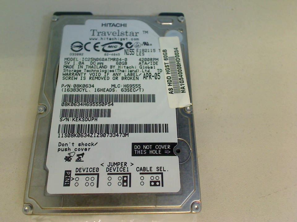 HDD Festplatte 2,5" Hitachi (AT IDE) 4200RPM FSC Amilo L7300