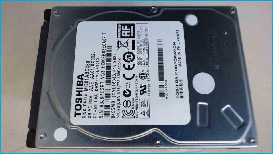 HDD Festplatte 2,5" Toshiba 500GB MQ01ABD050 (SATA) eMachines G725 KAWH0