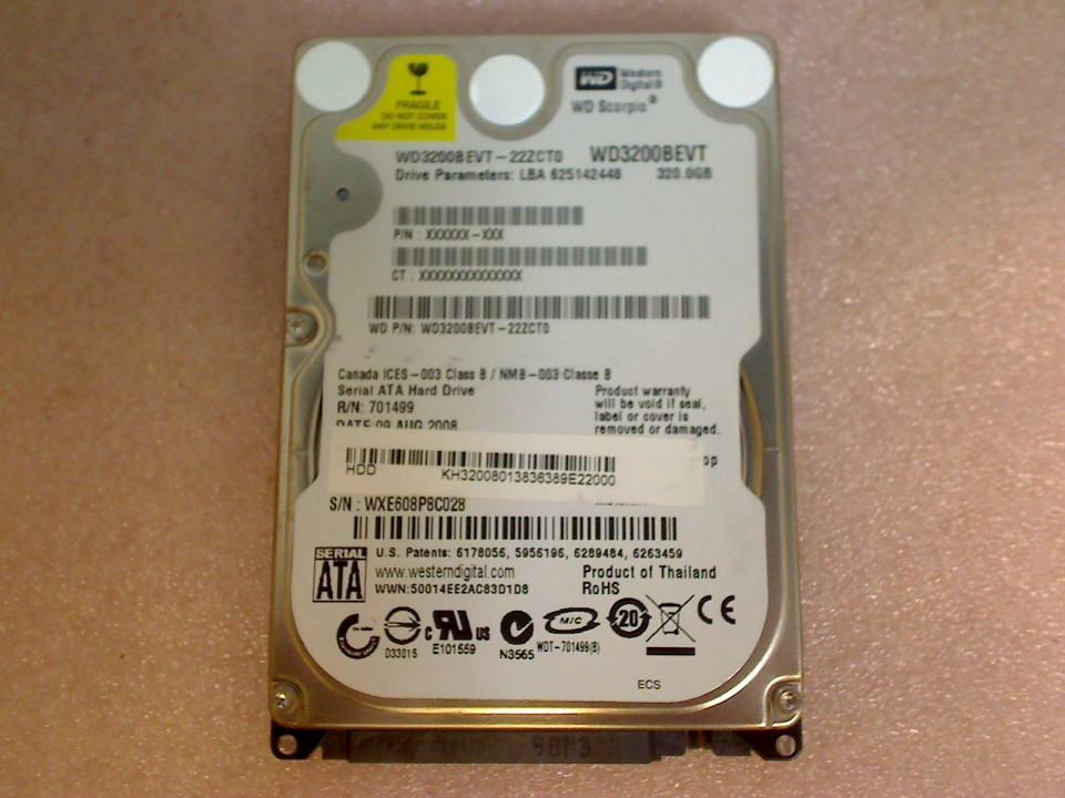 HDD Festplatte 2,5" WD3200BEVT 320 GB SATA Western Digital