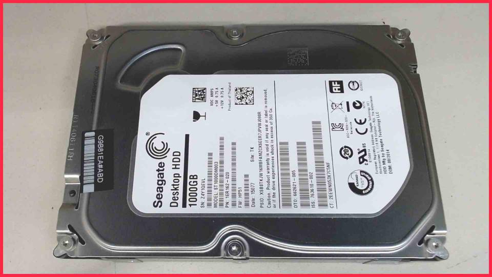HDD hard drive 3.5" 1TB 1000GB SATA 7200RPM (5694h) Seagate ST1000DM003