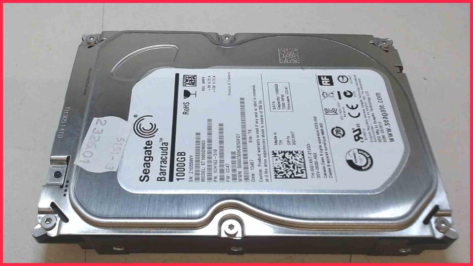 HDD Festplatte 3,5"  1TB 1000GB Seagate ST1000DM003 SATA 7200PRM (31939h)