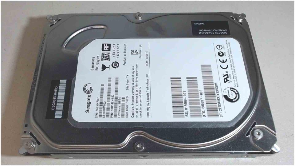 HDD Festplatte 3,5" 500GB 7200RPM 16MB Seagate ST500DM002 (3537h)