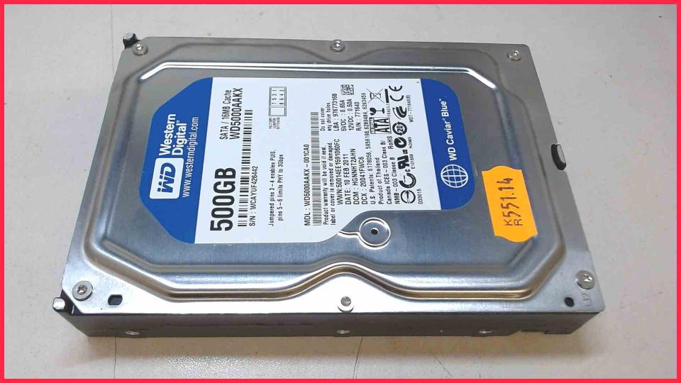 HDD Festplatte 3,5" 500GB SATA 16MB Cache HP Compaq 8100 Elite SFF
