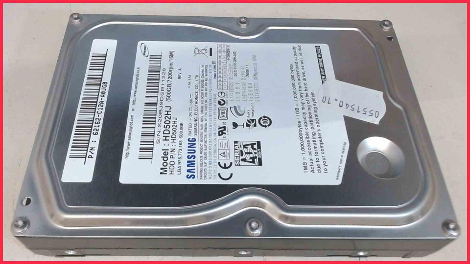 HDD Festplatte 3,5" 500GB SATA 7200RPM 16MB Samsung HD502HJ (4414h)