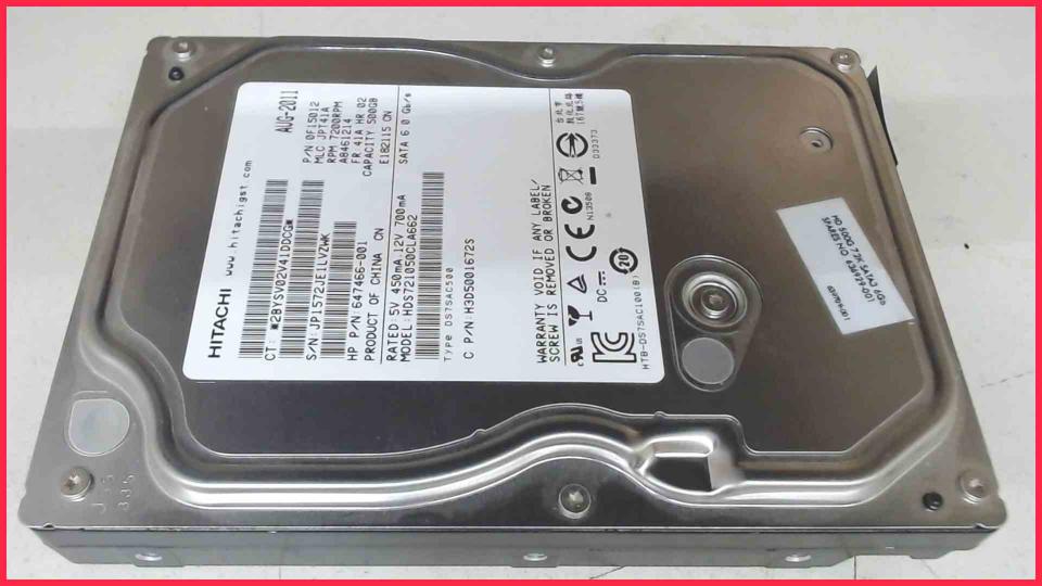HDD hard drive 3.5" 500GB SATA 7200RPM Hitachi HDS721050CLA662 (19.540h)