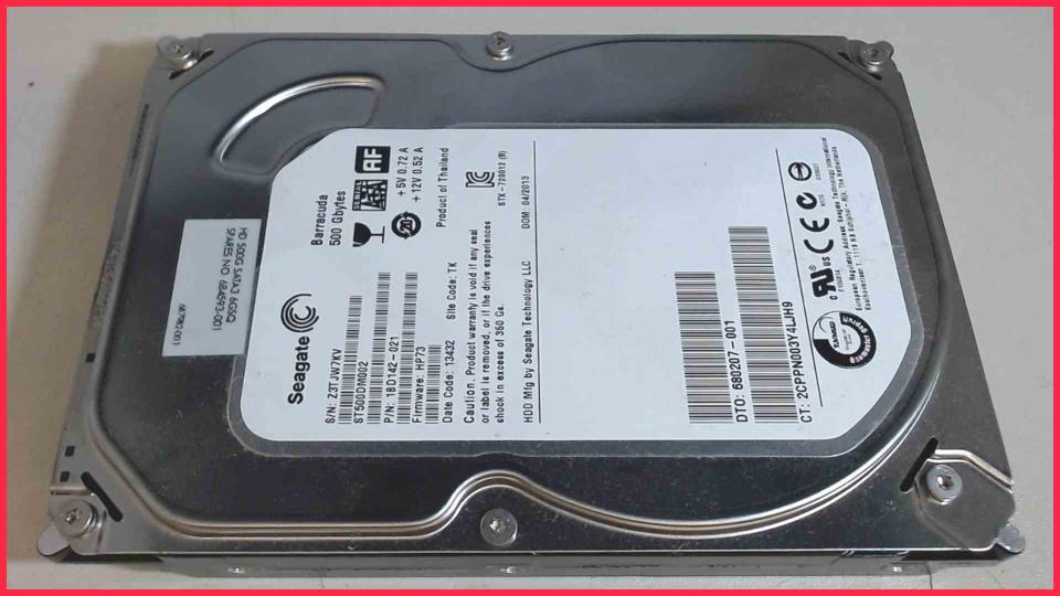 HDD hard drive 3.5" 500GB Seagate ST500DM002 SATA HP Z220 SFF Workstation -2