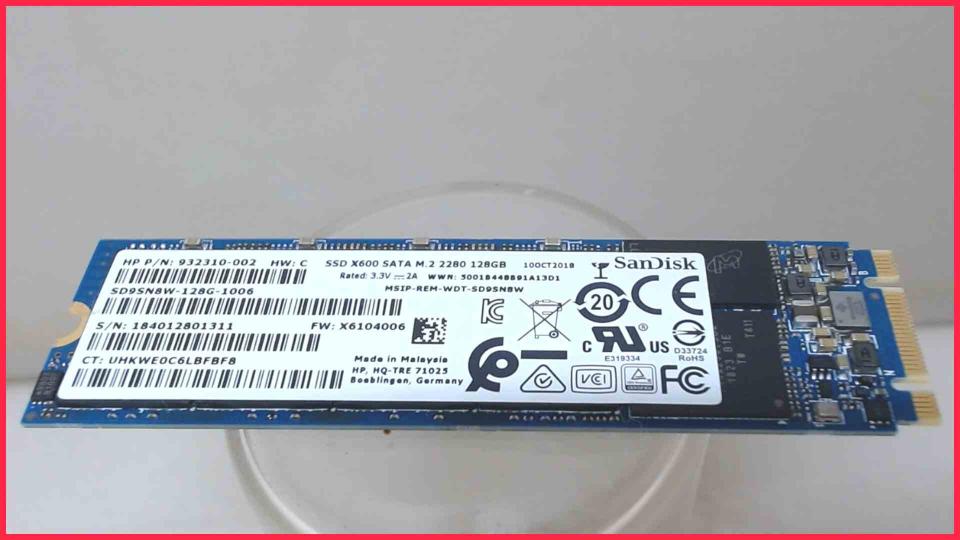 HDD SSD Festplatte 128GB SATA III M.2 SanDisk SD9SN8W-128G-1006 (364h)