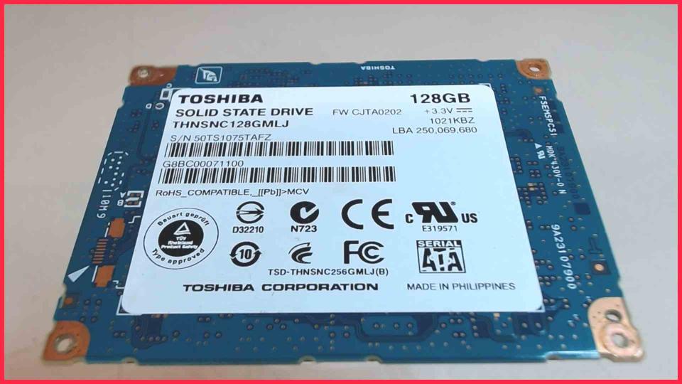 HDD SSD Festplatte 128GB THNSNC128GMLJ Toshiba Portege R700-173