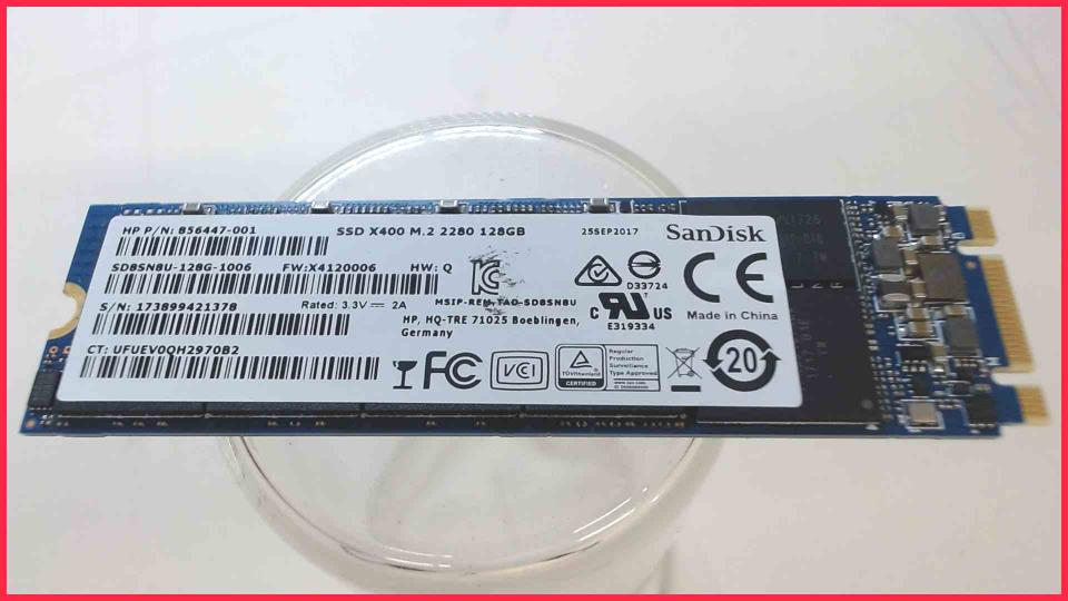 HDD SSD Festplatte 128GB X400 M.2 2280 SanDisk SD8SN8U-128G-1006 (140h)
