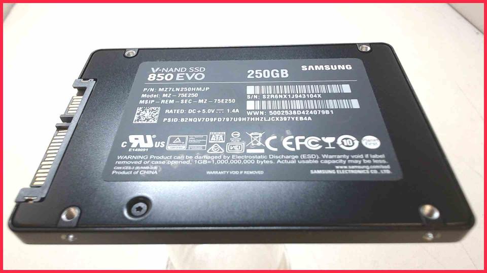 HDD SSD Festplatte  2.5 Zoll 250GB Samsung 850 EVO SATA (2479h)
