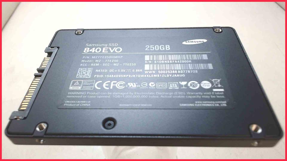 HDD SSD Festplatte  2.5" Samsung 250GB 840 EVO SATA III (3507h)
