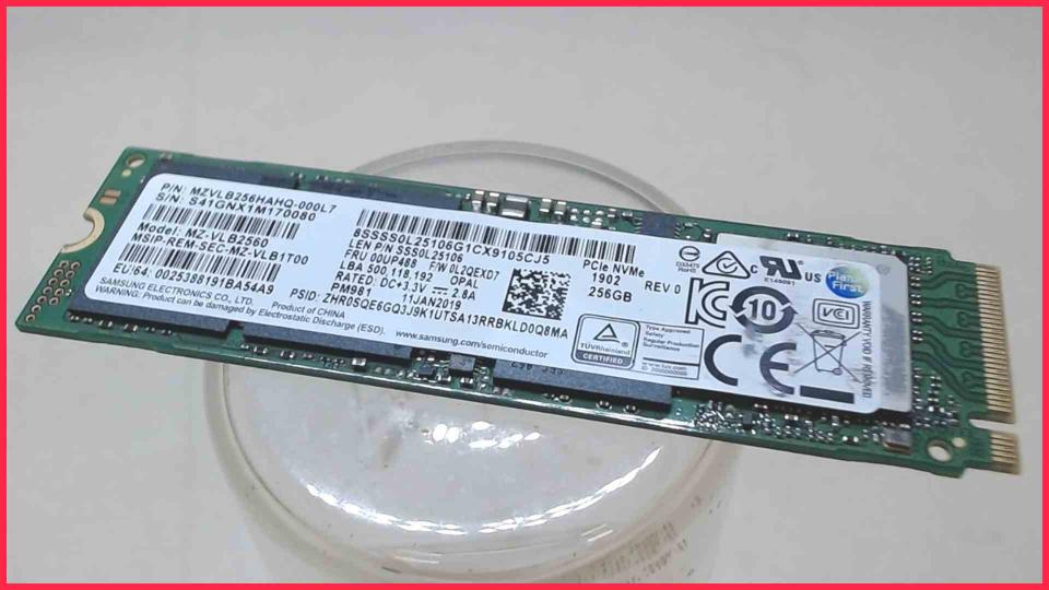 HDD SSD Festplatte 256GB MZVLB256HAHQ NVM Intel NucBox Rugged Kit NUC8CHK