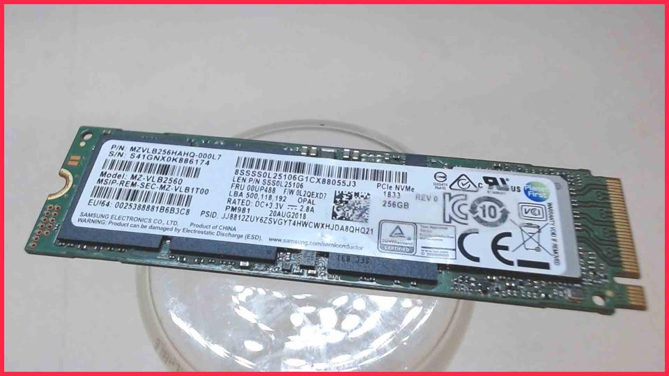 HDD SSD Festplatte  256GB Samsung MZVLB256HAHQ NVM (2647h)