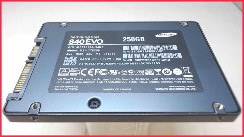 HDD SSD Festplatte  Samsung 2.5" 250GB 840 EVO SATA III (10066h)