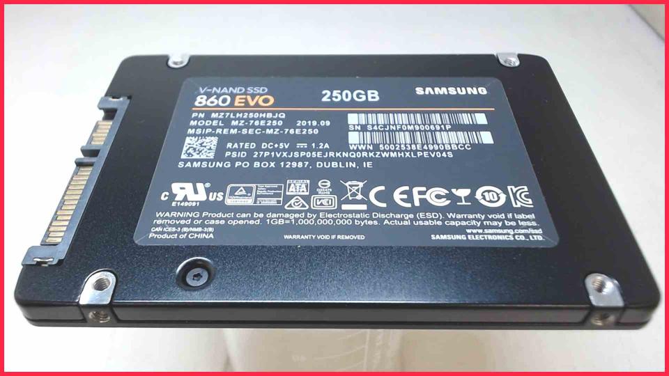 HDD SSD Festplatte  Samsung 2.5" 250GB V-Nand 860 EVO SATA (2550h)