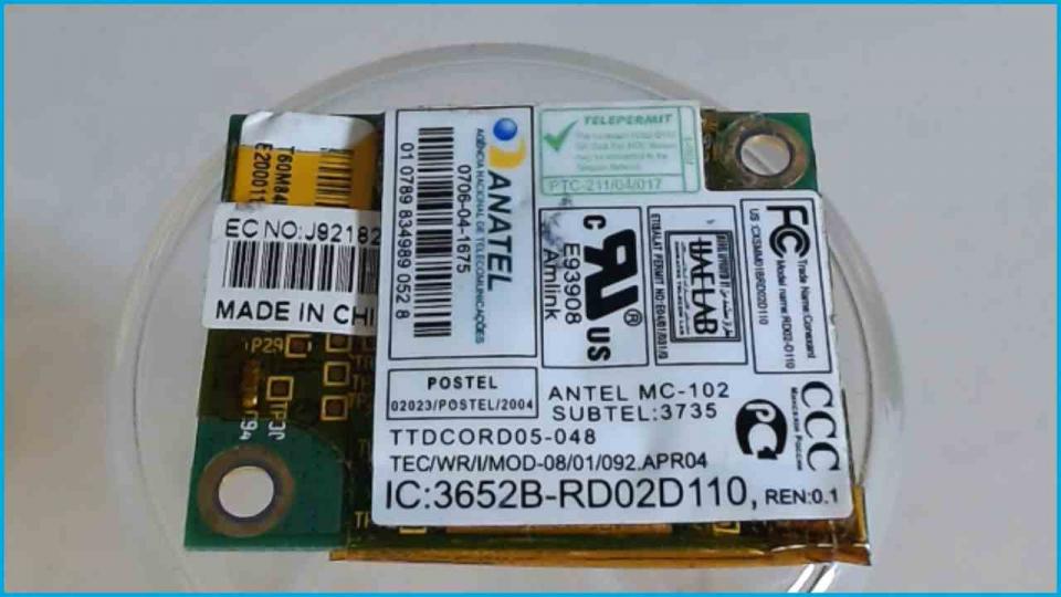 ISDN Modem Telefon Platine Board IBM ThinkPad X60s 1703