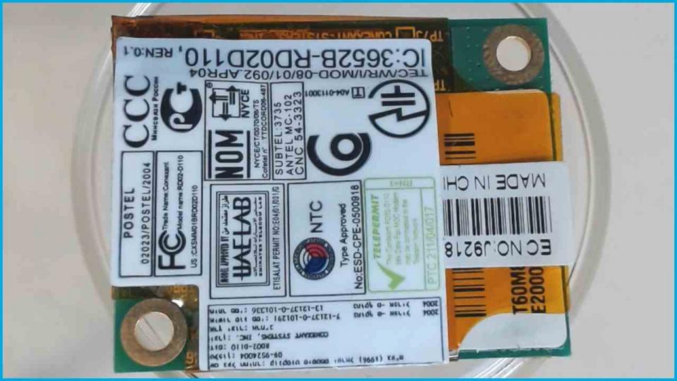 ISDN Modem Telefon Platine Board Thinkpad T61 -5