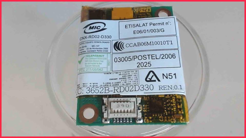 ISDN Modem Telefon Platine Board RD02-D330 Lenovo Thinkpad R400 2786