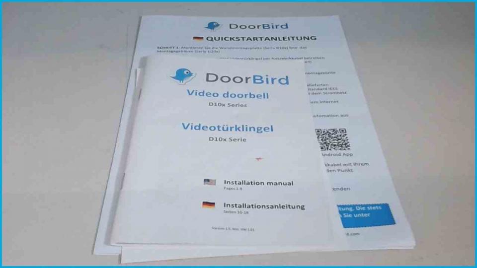 Quick User Guide DoorBird D101 HW 1.01