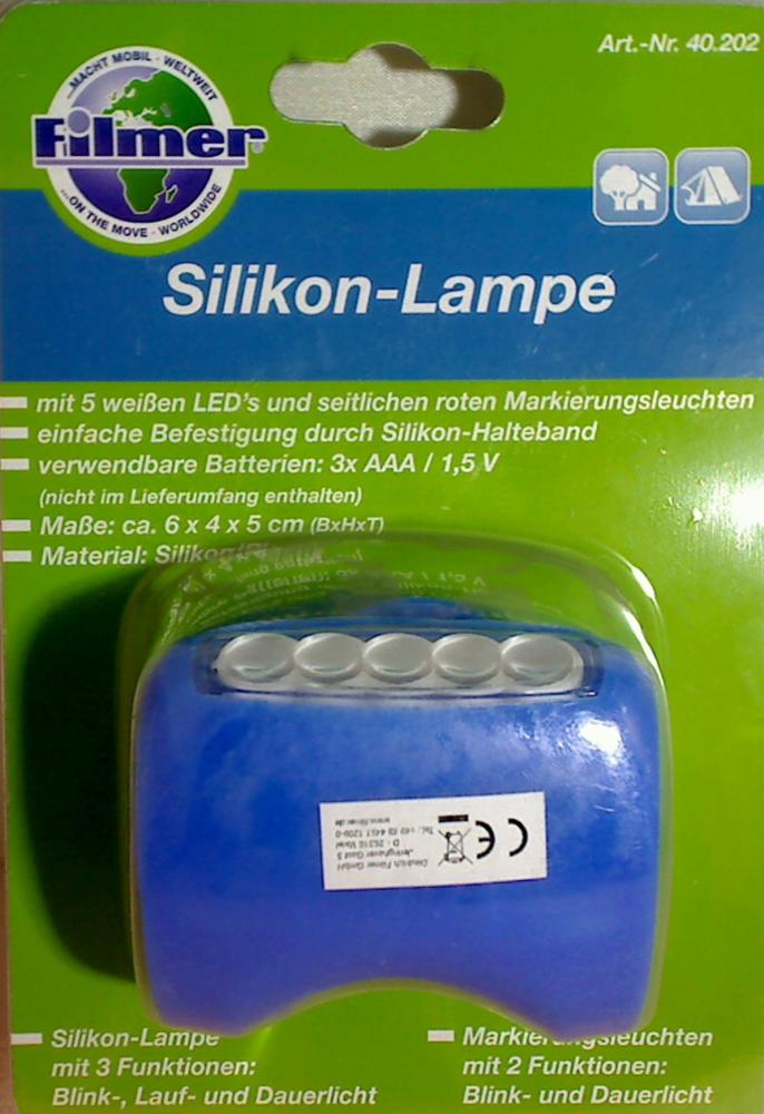 LED Fahrrad Beleuchtung Licht Silikon-Lampe Blau 40.202 Filmer