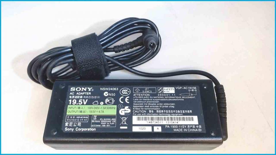 Netzteil Adapter 19.5V 4.7A PA-1900-11SY Sony Vaio PCG-8113M