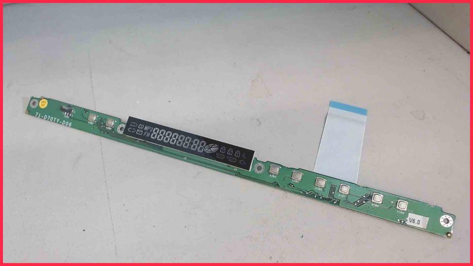 Original Multimedia Button Board LED Clevo D7T D700T