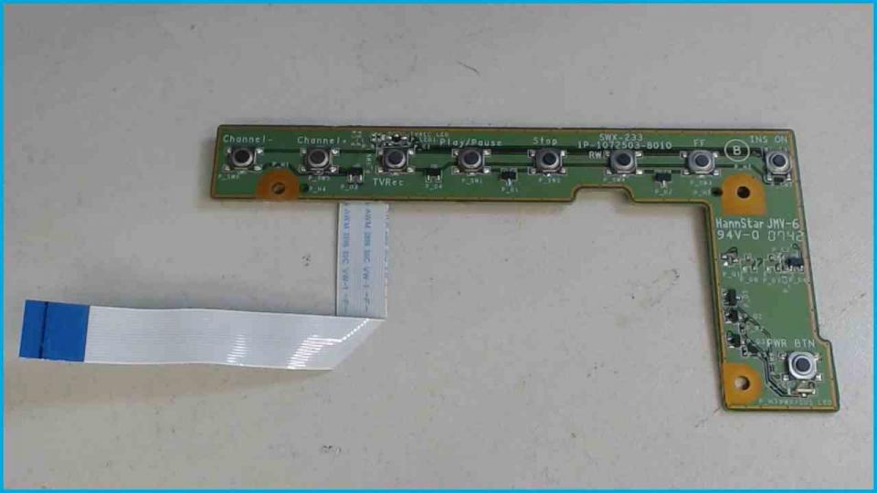 Power Switch Einschalter Board Platine SWX-233 Sony Vaio PCG-8Z3M VGN-AR51E