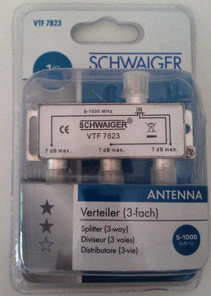 Verteiler (3-fach) VTF7823 531 5-1000 MHz Schwaiger Neu OVP