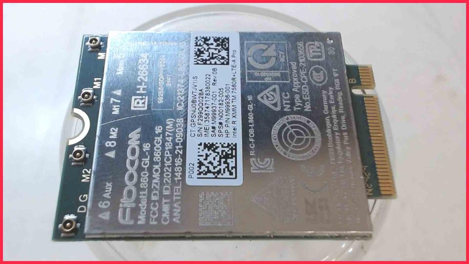 WWAN WiFi Karte Board Modul Platine  Wlan M99936-001 HP Dragonfly G4