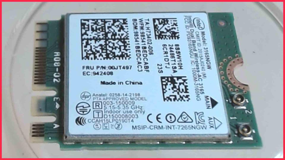 Wlan W-Lan WiFi Karte Board Modul Platine 00JT497 Lenovo V110-15ISK 80TL