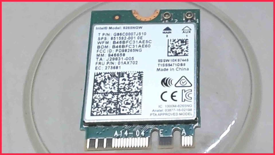 Wlan W-Lan WiFi Karte Board Modul Platine 01AX702 Lenovo ThinkPad T580
