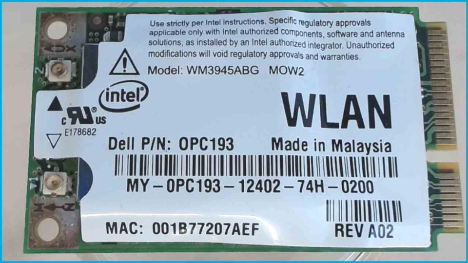 Wlan W-Lan WiFi Karte Board Modul Platine 0PC193 Latitude D820 -5