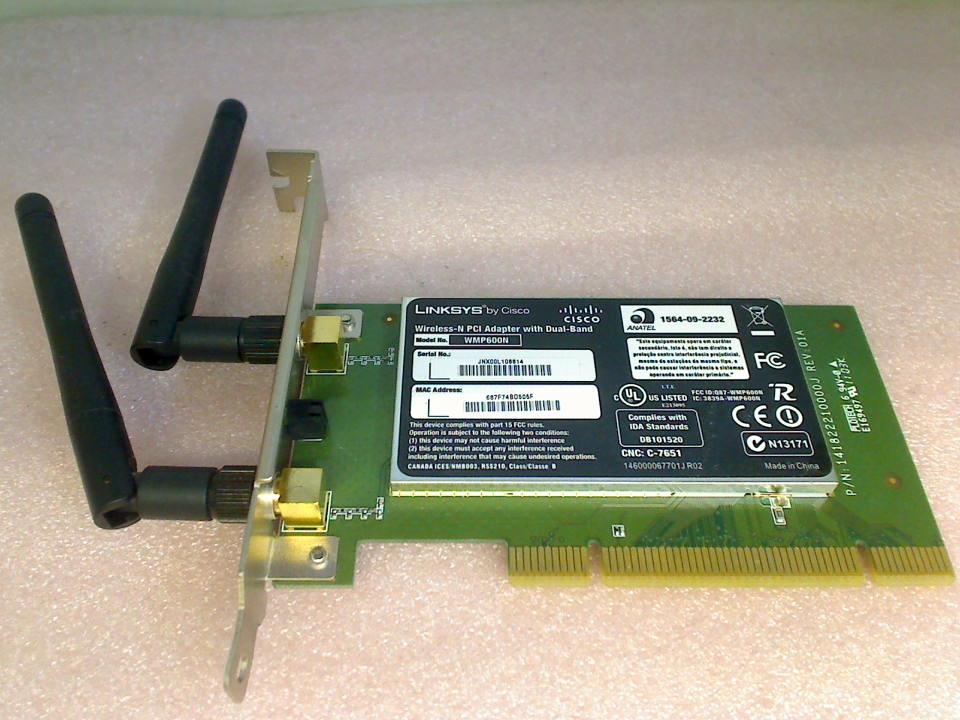 Wlan W-Lan WiFi Karte Board Modul Platine 300Mbps LINKSYS PCI