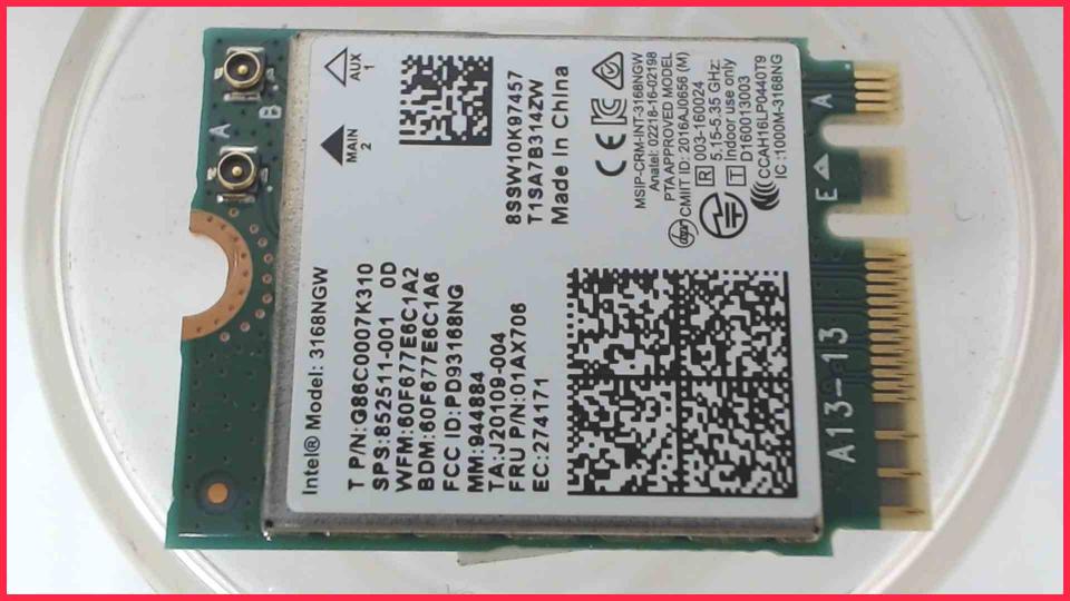 Wlan W-Lan WiFi Karte Board Modul Platine 3168NGW HP 250 G6 -3