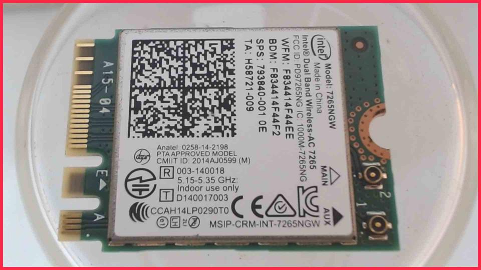 Wlan W-Lan WiFi Karte Board Modul Platine 7265NGW Lifebook A555